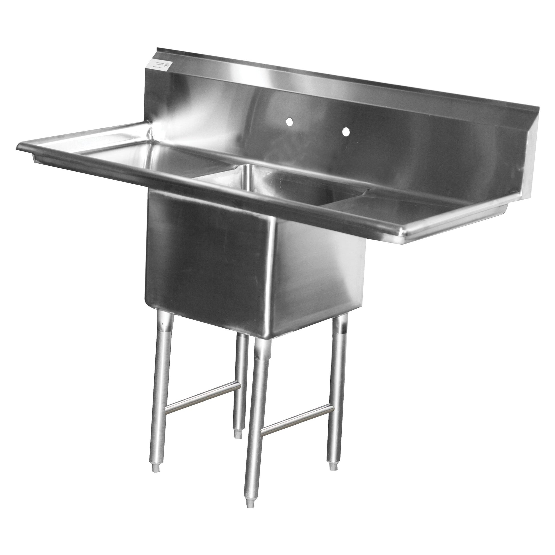1 Compartment Sink w/ 24"Left Drainboard, 18"W x 24"L x 14"D Bowl