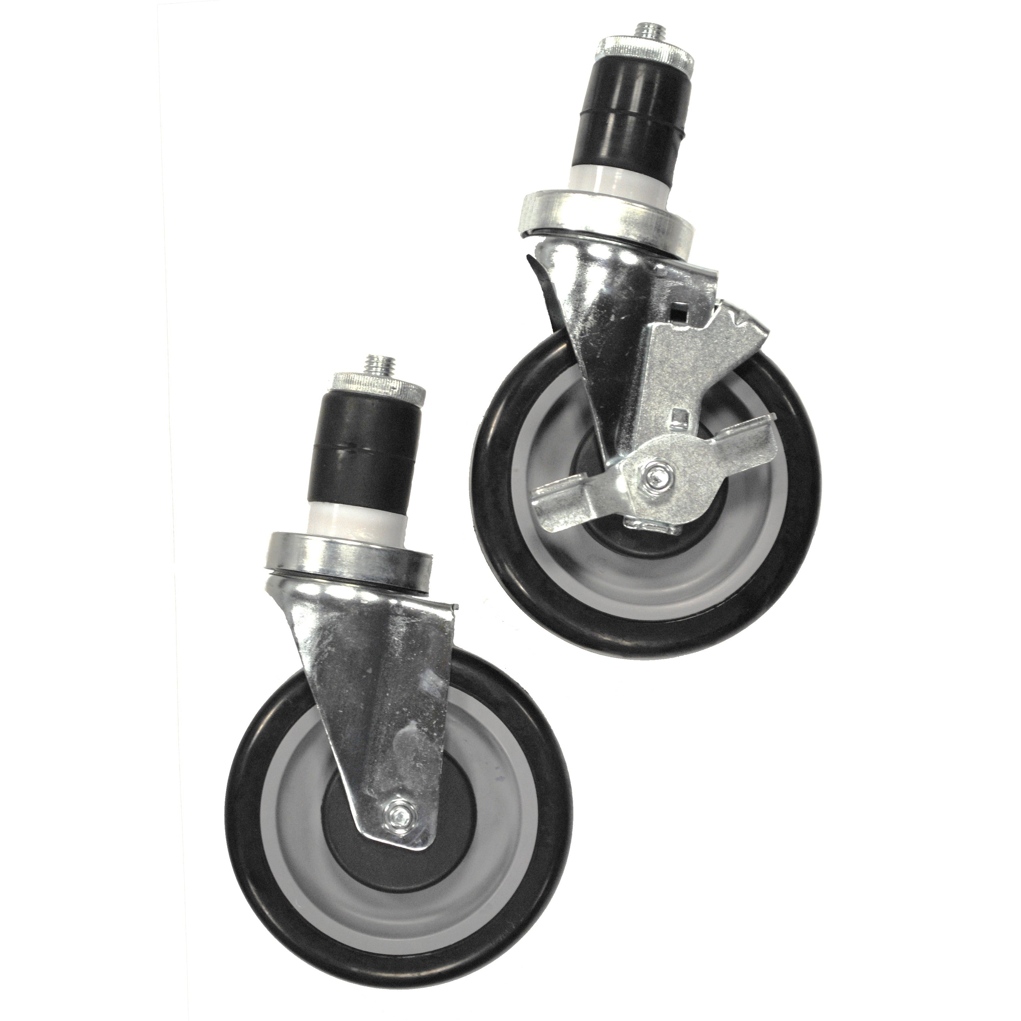 Casters - 5" Wheel 1 5/8" Insert with Brake