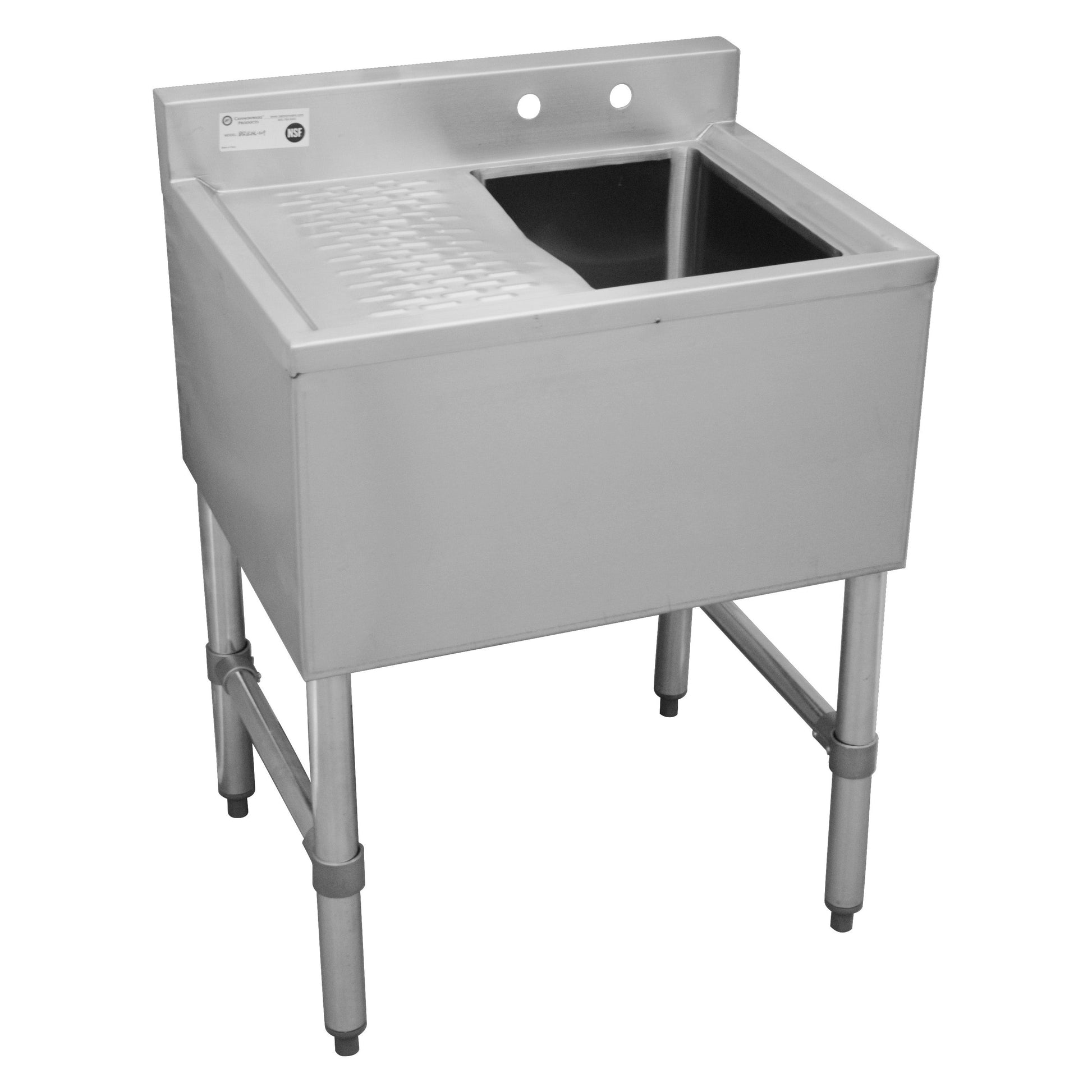 1 Compartment Bar Sink w/ 12"Left Drainboard, 10" x 14" x 10"D Bowl