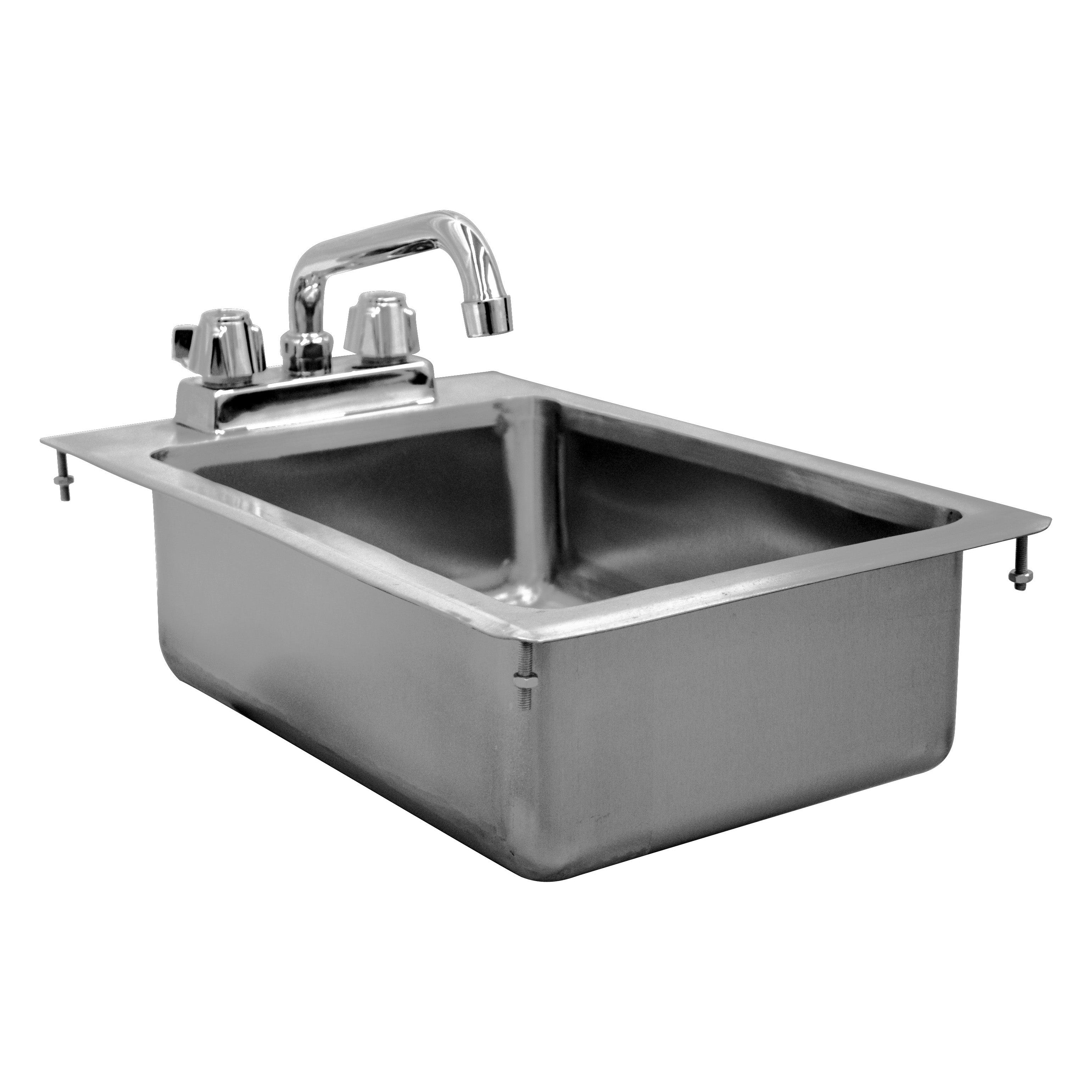 Serv-Ware - Sinks - 12" Drop-In Sink - 12" W x 18" D x 10" H