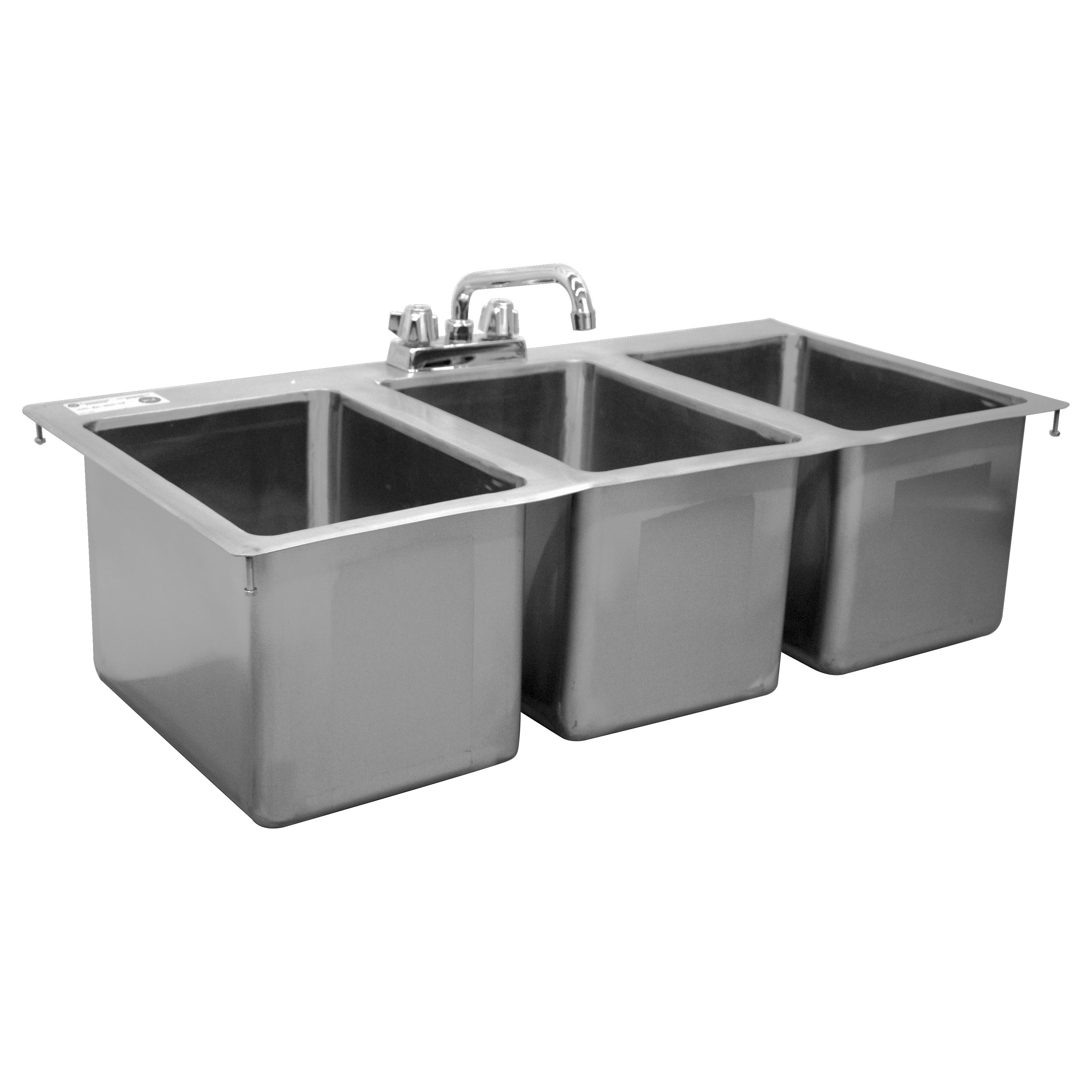 Serv-Ware - Sinks - 55" Drop-in - Dimensions: 55" W x 25" D x 10" H