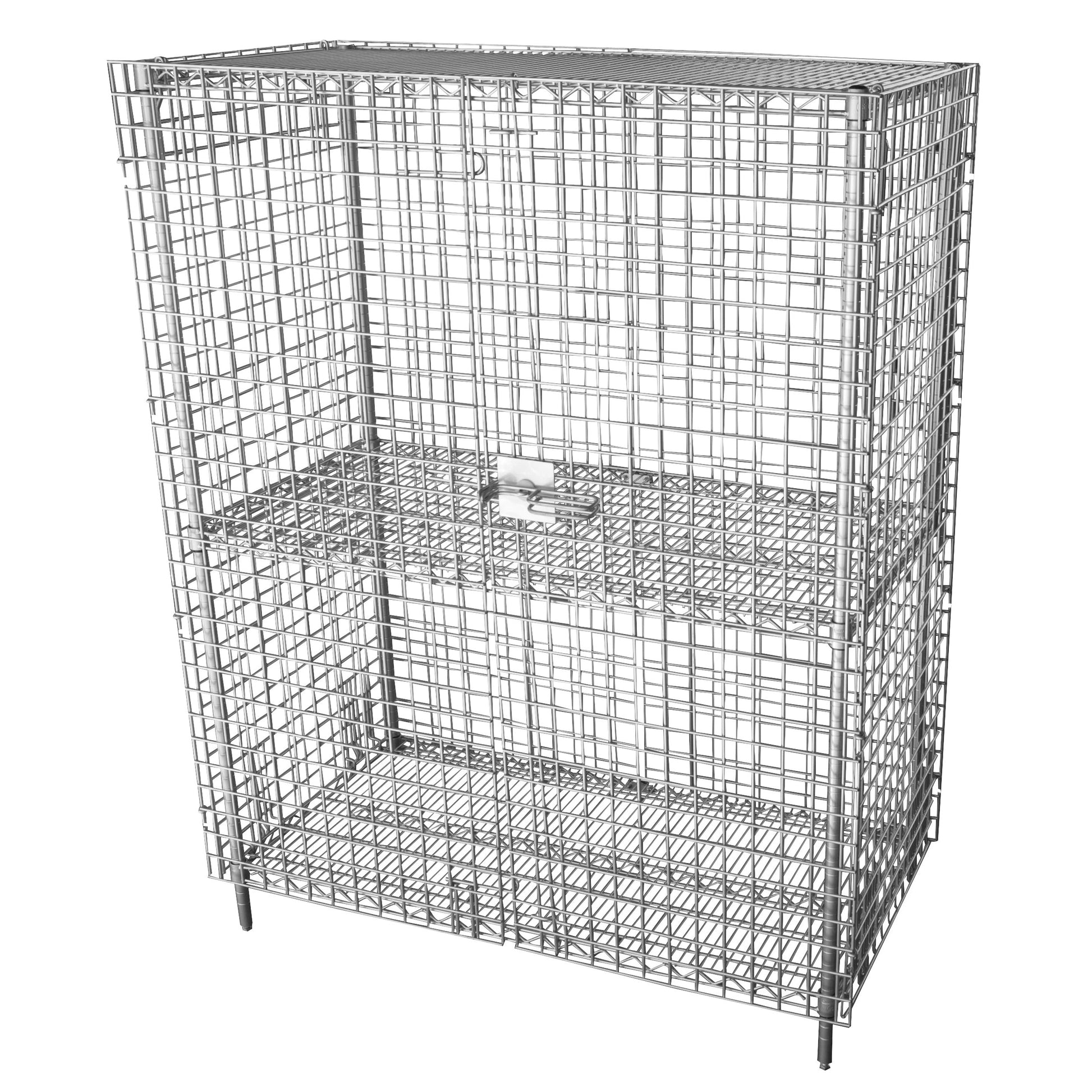 Wire Shelving - Chrome Security Unit (5 pcs) 36" W x 25.6" D x 69.4" H