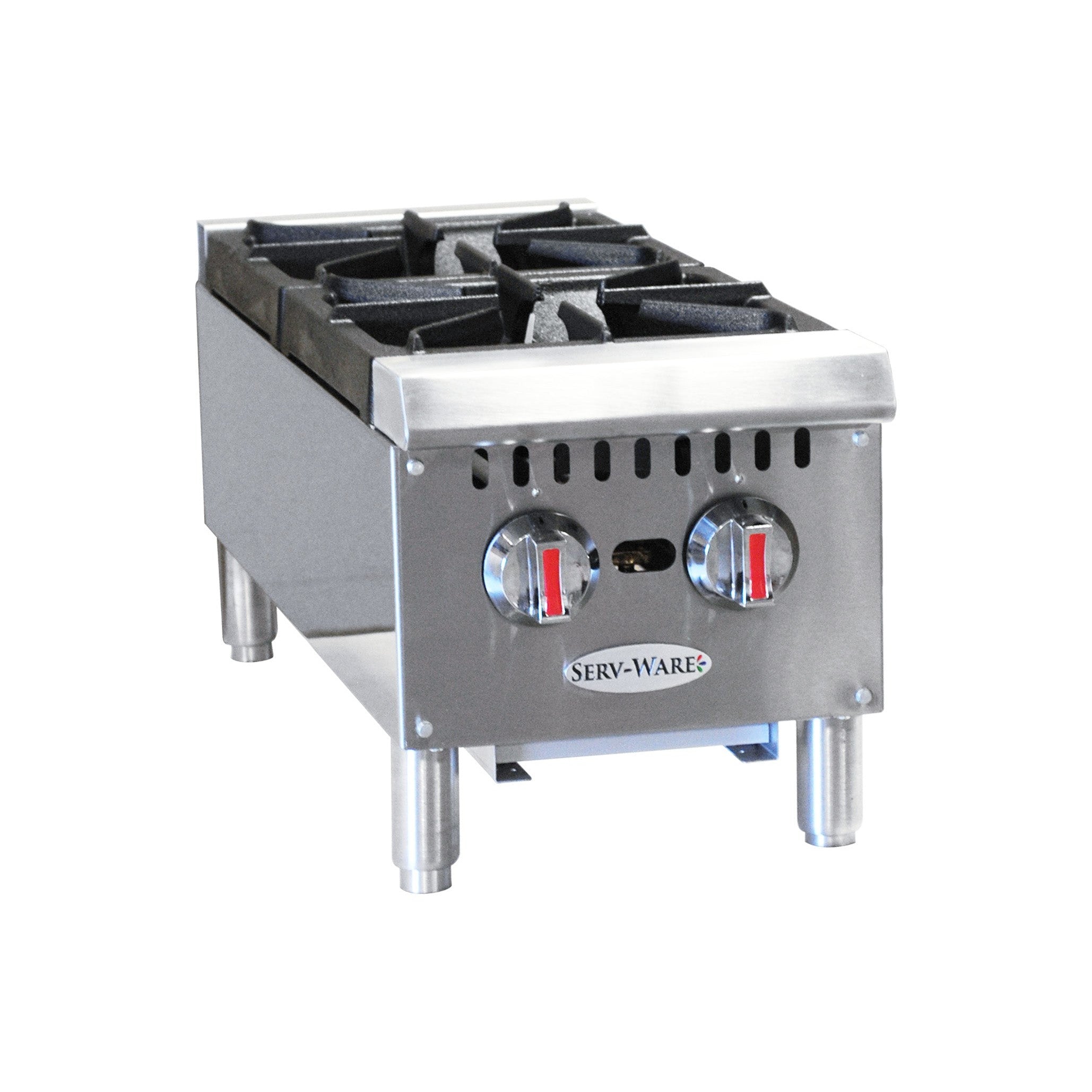 Hot Plate, 12"W countertop, 2 burners, liquid propane, 27.2"D x 11.28"H