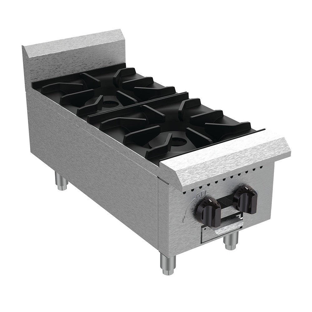 Serv-Ware - Gas Cooking - 12" Two (2) Burner Hot Plate - Natural Gas