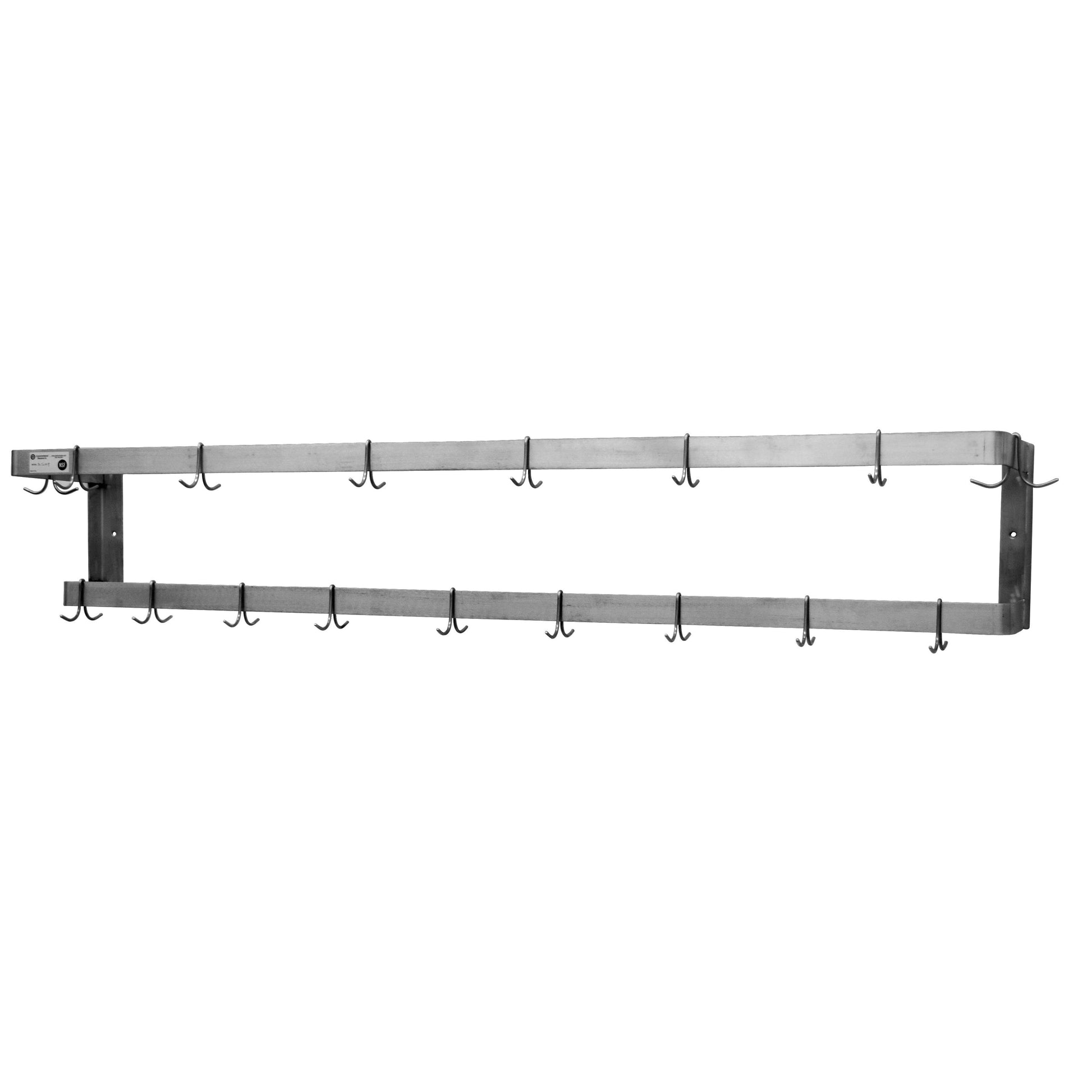 60" Double Pot Hook Rack w/ 10 Hooks