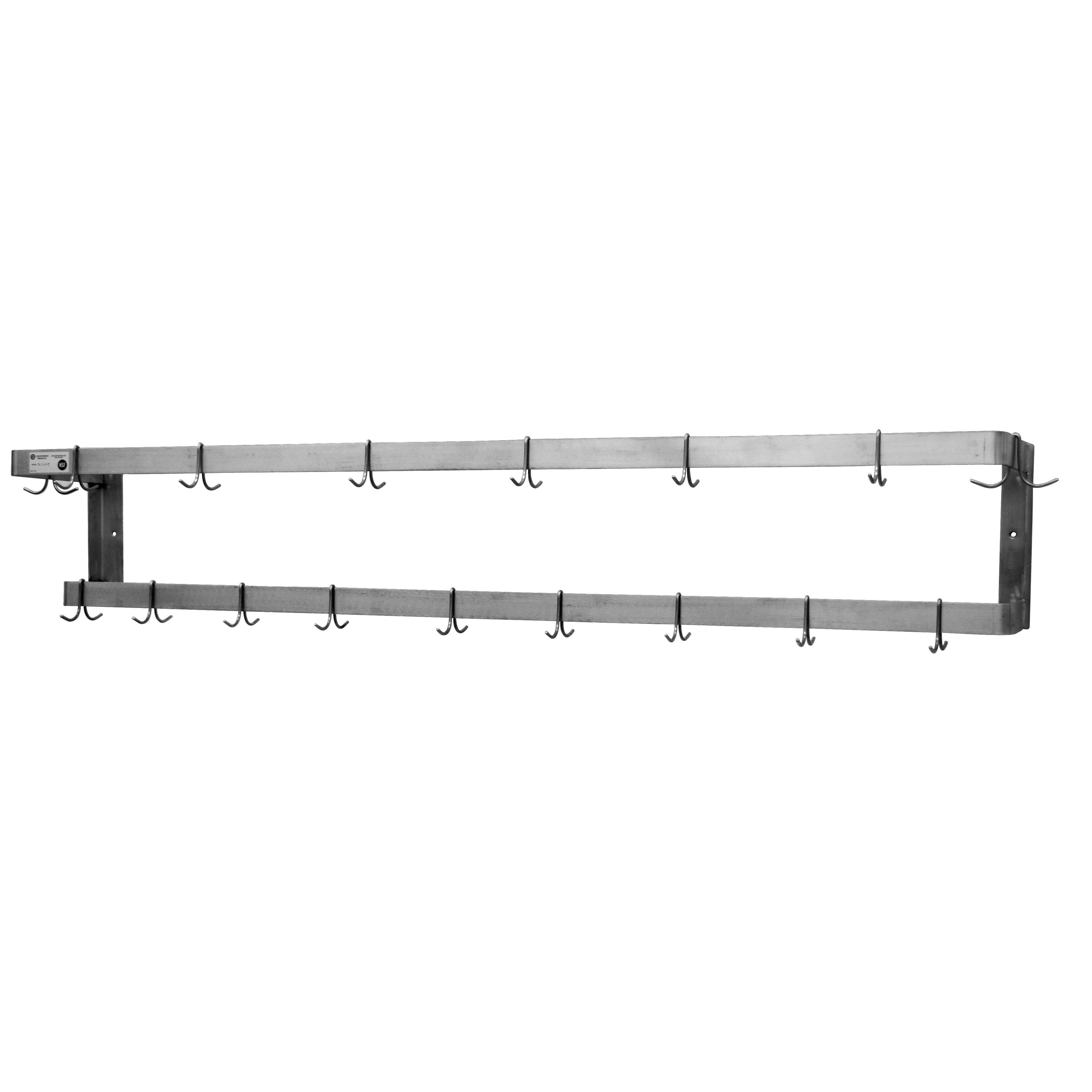 60" Double Pot Hook Rack w/ 10 Hooks