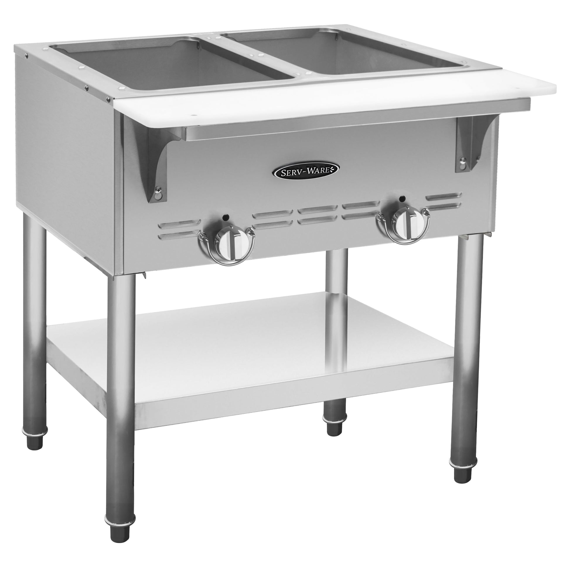 Gas Cooking - 2 Bay Gas Steam Table - Natural Gas - 30.39"W x 22.5"D x 33.15"H