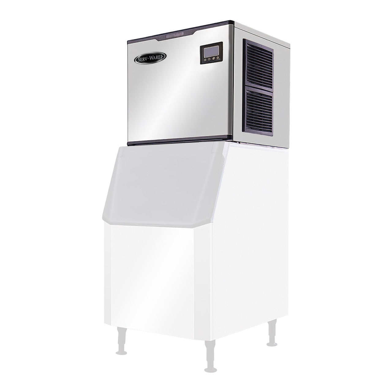 Wide Head Ice Machine - Full Cube, 500 lbs/24 hrs, 440 lb Bin