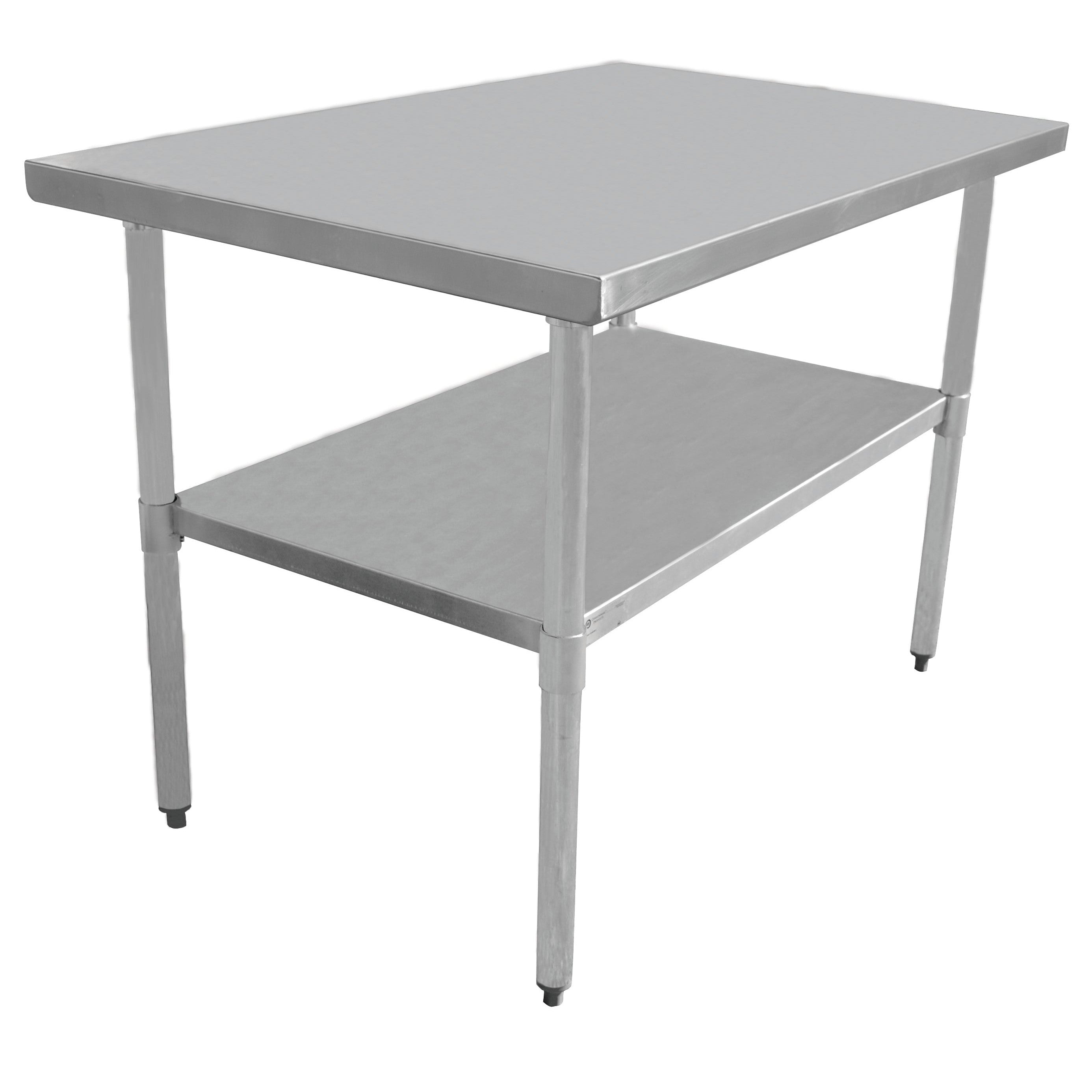 Tables - 48" Work Table - Stainless Undershelf - (30" Depth) - Dimensions: 48" W x 30" D x 34" H