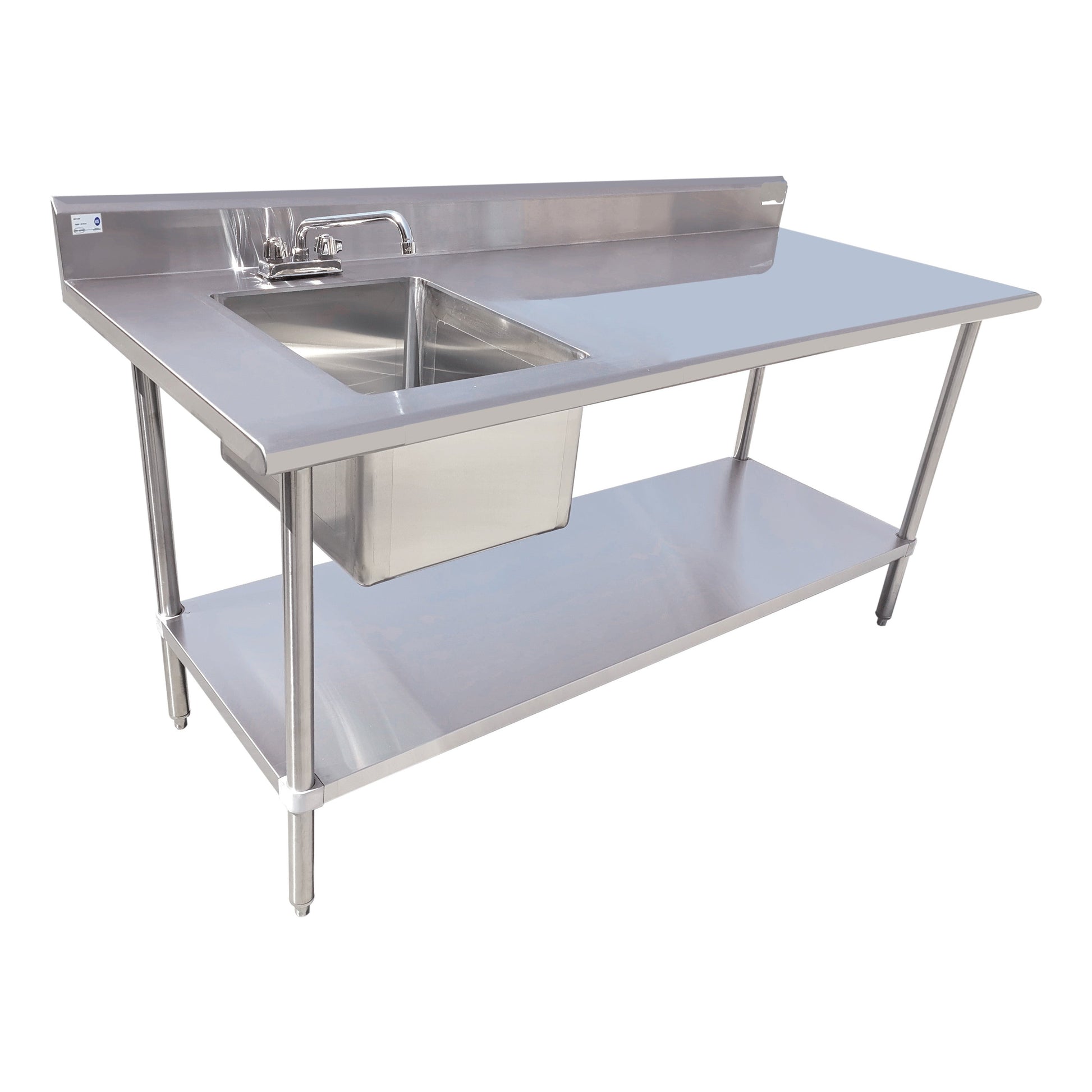 60" Table w/ Sink (Left)