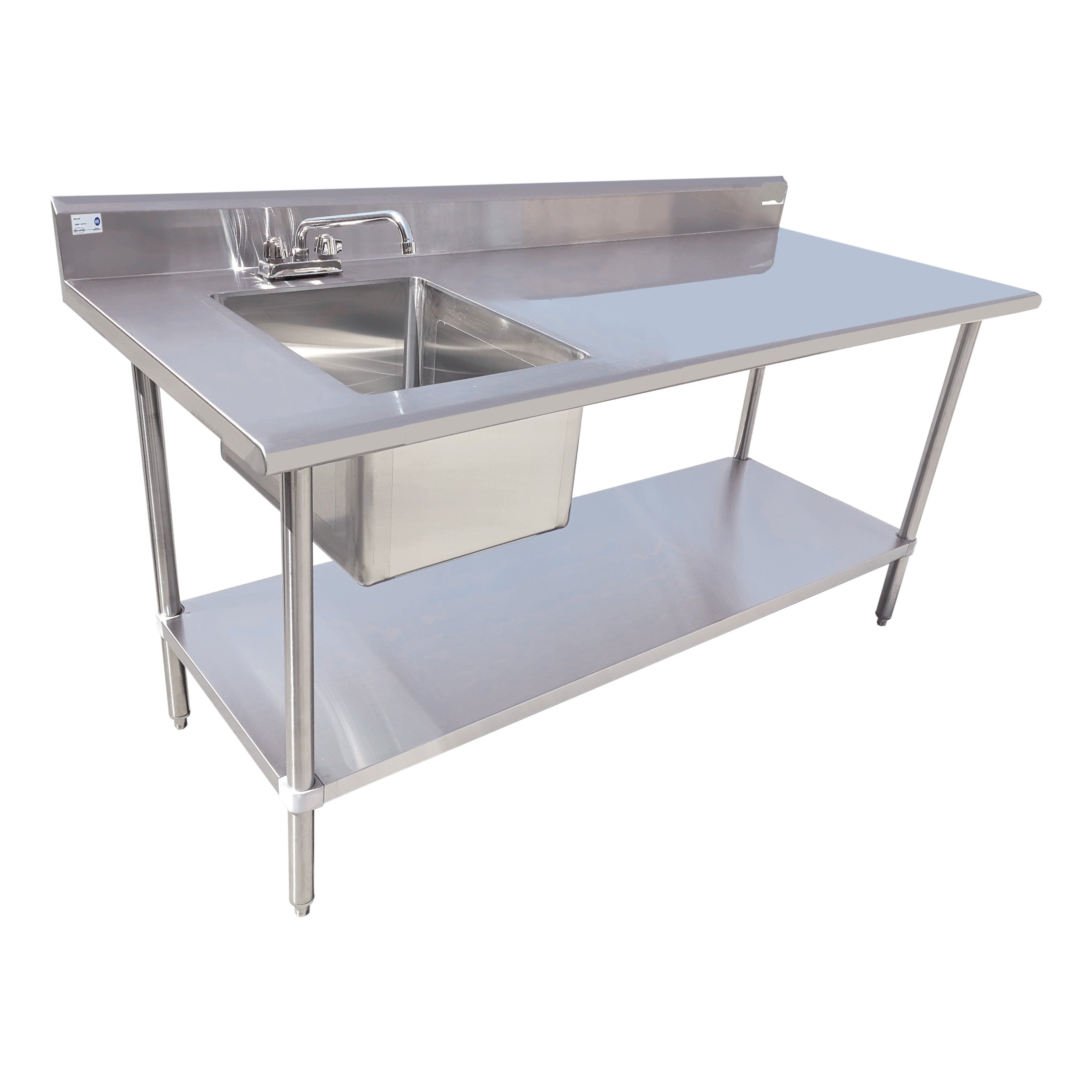 60" Table w/ Sink (Left)