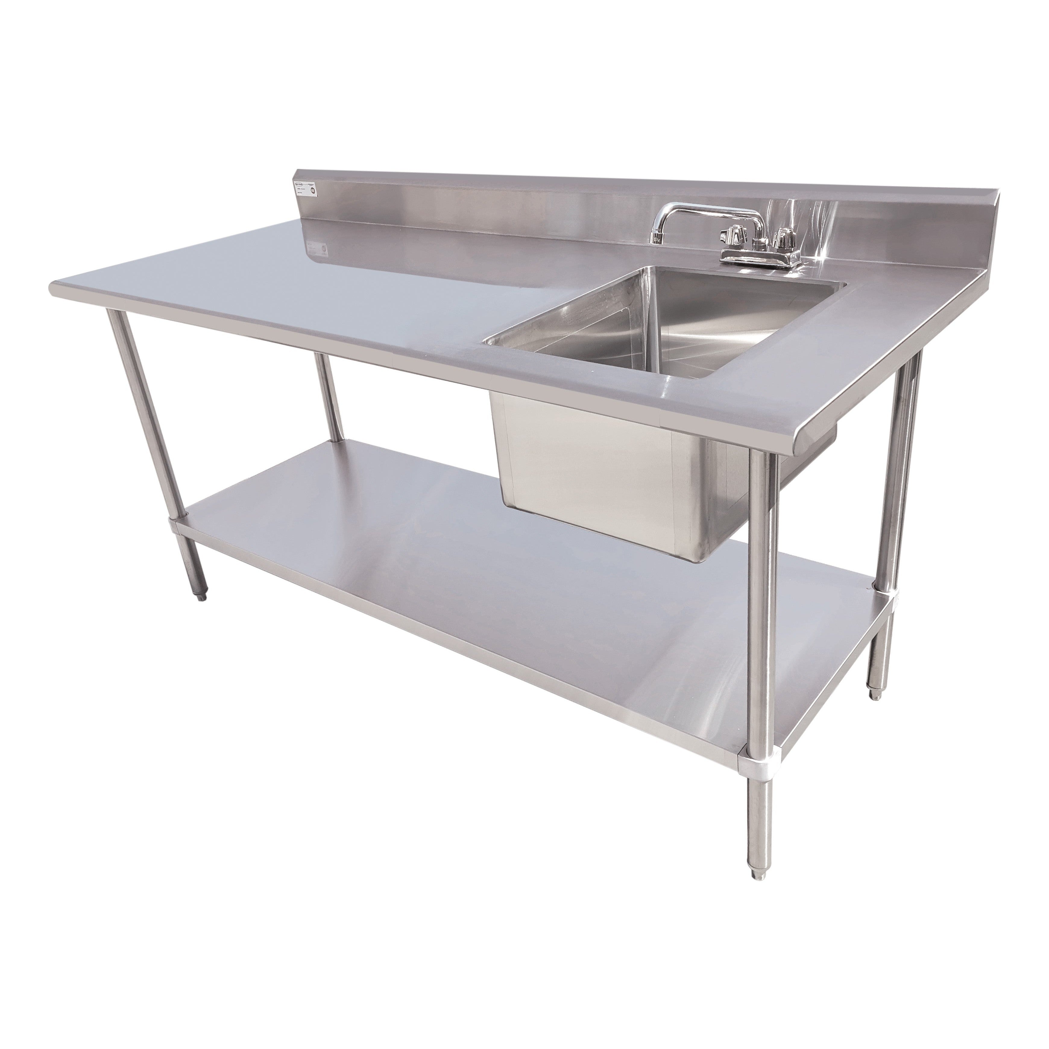 72" Table w/ Sink (Right)