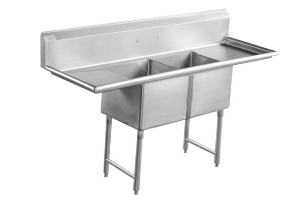2 bowl sink with 2 drainboards