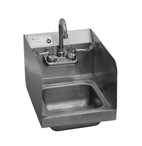 handsink with double side splashes