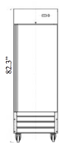 LSF49HC-1-IQ, Glass Door Merchandiser Freezer with Electronic Lock